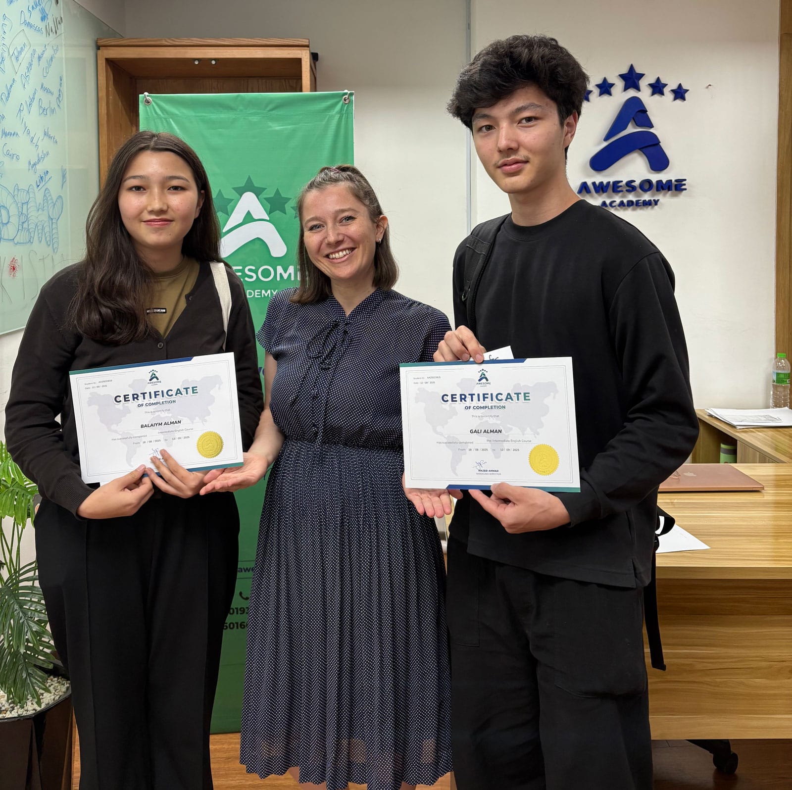 staff teaching students